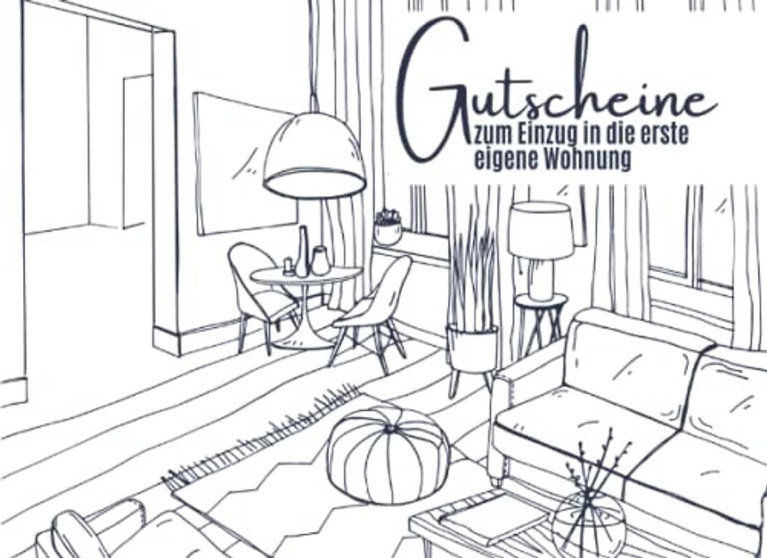 Gutscheine zum Einzug in die erste eigene Wohnung: 12 kleine Einzugsgeschenke zum Umzug | Das ideale Geschenk für den Auszug und die Einweihung der neuen Wohnung