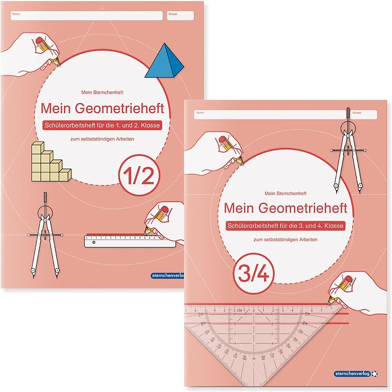Mein Geometrieheft 1/2 und 3/4 im Set