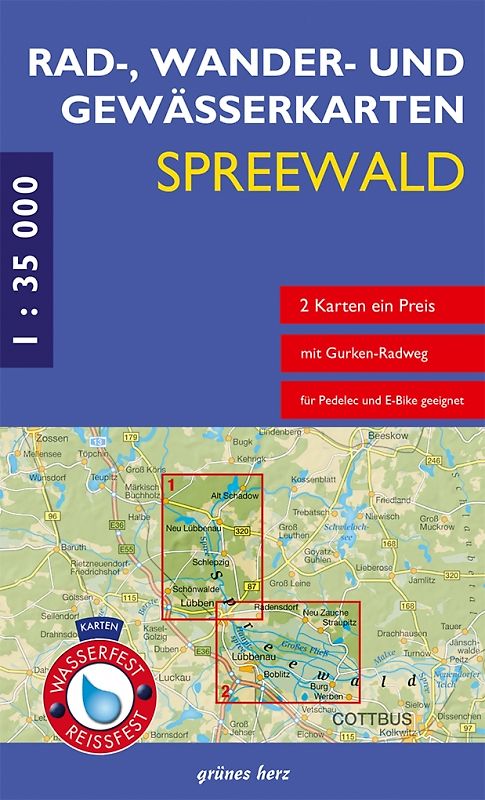 Rad-, Wander- und Gewässerkarten Spreewald