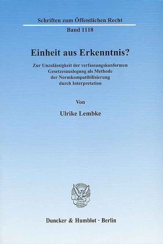 Einheit aus Erkenntnis?