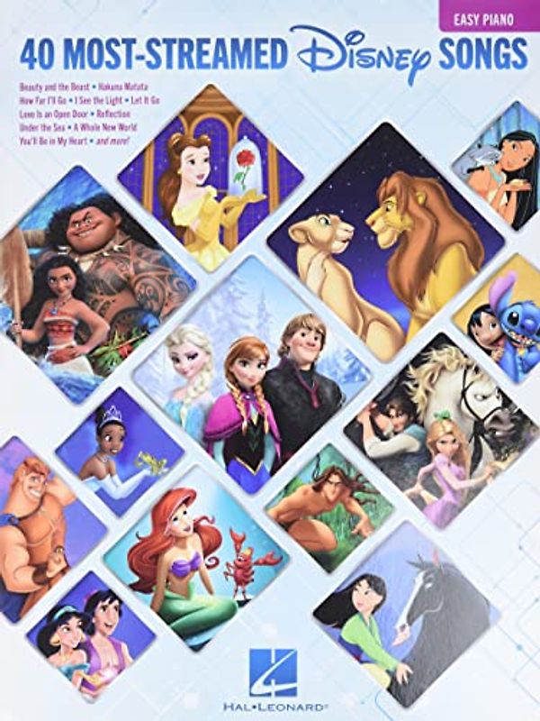 The 40 Most-Streamed Disney Songs: Easy Piano Songbook