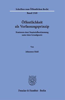 Öffentlichkeit als Verfassungsprinzip