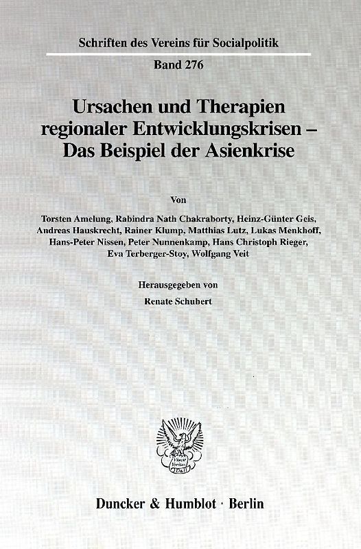 Ursachen und Therapien regionaler Entwicklungskrisen -