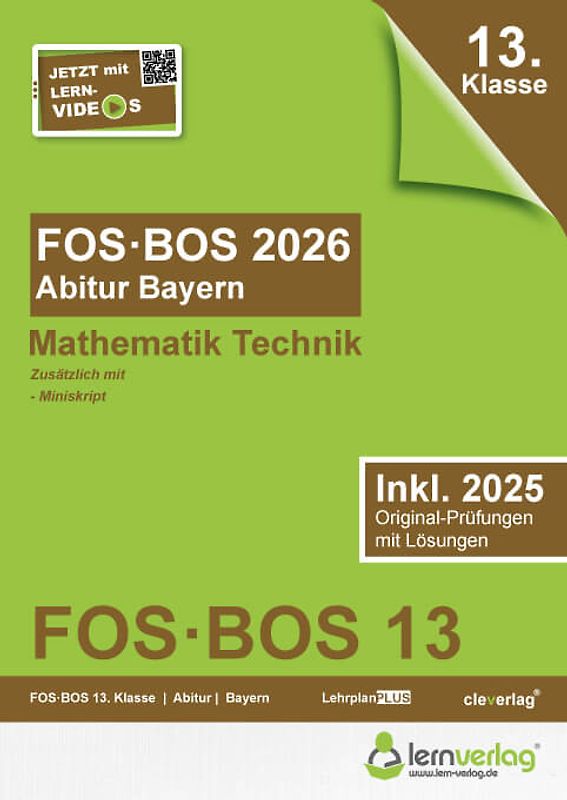 Abiturprüfung FOS/BOS Bayern 2026 Mathematik Technik 13. Klasse
