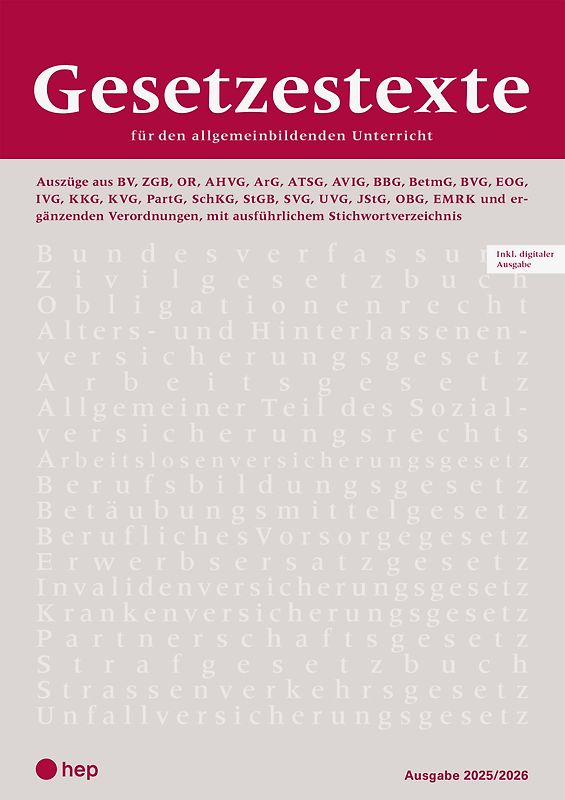 Gesetzestexte 2025/2026 (Print inkl. digitaler Ausgabe)