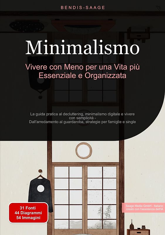 Minimalismo: Vivere con Meno per una Vita più Essenziale e Organizzata
