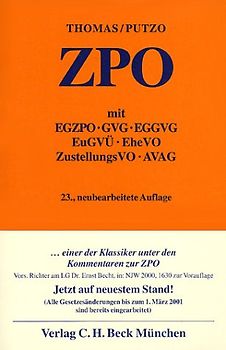 Zivilprozessordnung (ZPO). Mit Gerichtsverfassungsgesetz, den Einführungsgesetzen und europarechtlichen Vorschriften (EuGVÜ, LGVÜ, EheVO, ZustellungsVO, AVAG)