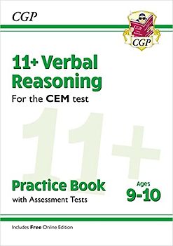 11+ CEM Verbal Reasoning Practice Book & Assessment Tests - Ages 9-10 (with Online Edition) (CGP CEM 11+ Ages 9-10)