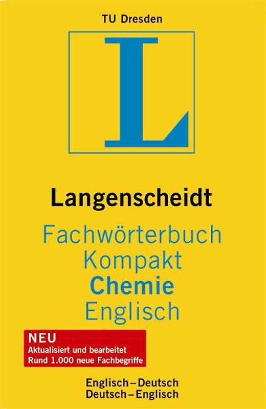 Langenscheidt Fachwörterbuch Kompakt Chemie Englisch. Englisch-Deutsch/Deutsch-Englisch