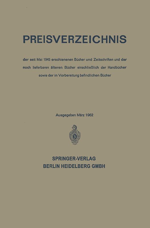 Preisverzeichnis