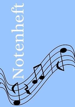Notenheft: DIN A5 Notenlinienheft | 100 Seiten mit 12 Notenzeilen / Systeme pro Blatt | Papier 90g/m² | Musikheft mit Notenlinien