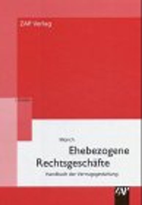 Ehebezogene Rechtsgeschäfte
