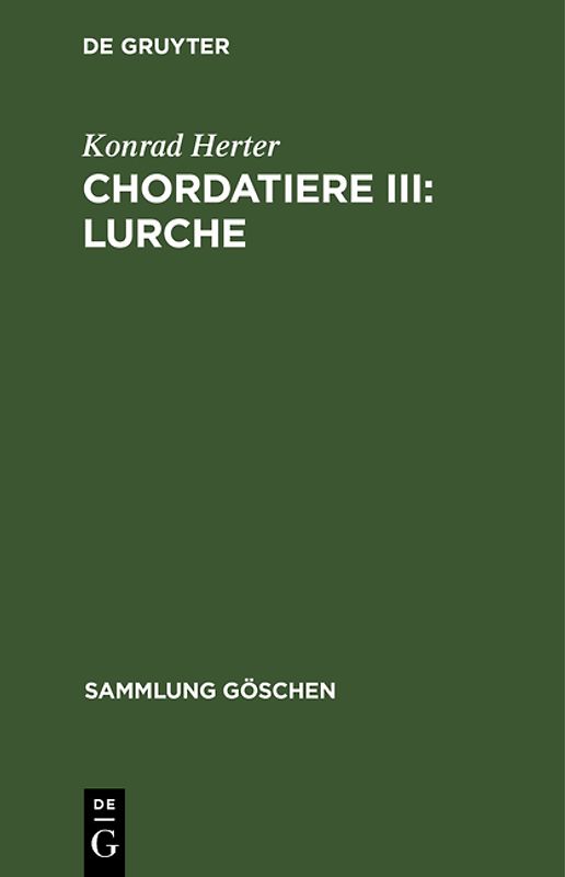 Chordatiere III: Lurche
