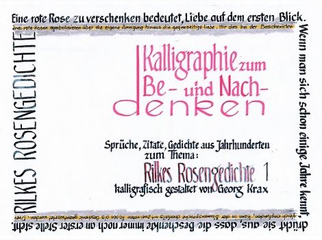 Rilkes Rosengedichte 1
