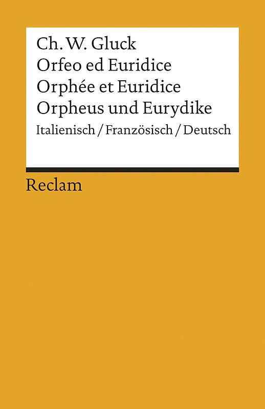 Orfeo/Orphée/Orpheus. Italienisch/Französisch/Deutsch