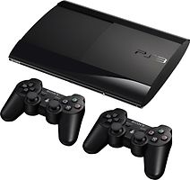 Sony PlayStation 3 super slim 12 GB SSD negro [incluye 2 mandos inalámbricos]
