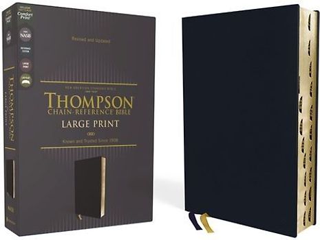 Nasb, Thompson Chain-Reference Bible, Large Print, Leathersoft, Navy, 1995 Text, Red Letter, Thumb Indexed, Comfort Print