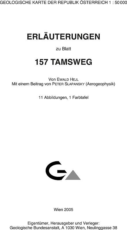 Erläuterungen zu Blatt 157 Tamsweg