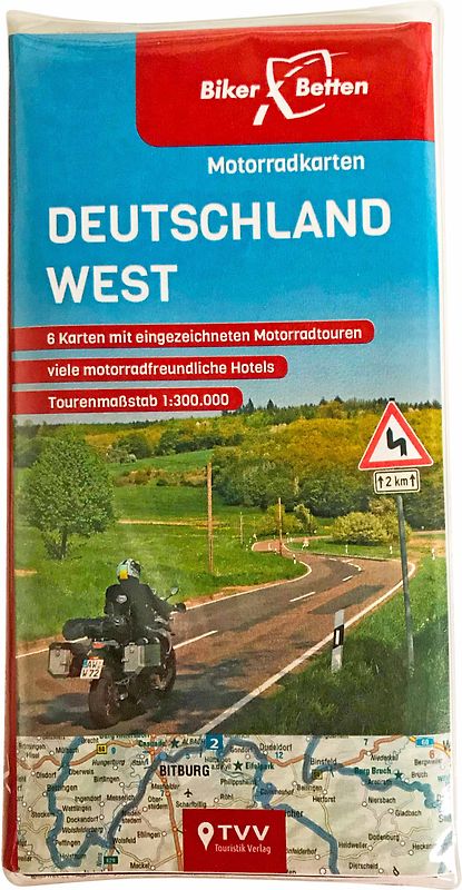 Motorradkarten Set Deutschland West
