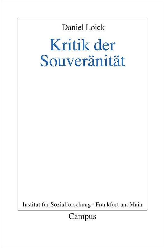 Kritik der Souveränität