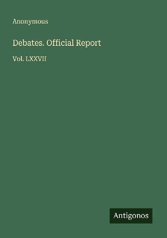 Debates. Official Report
