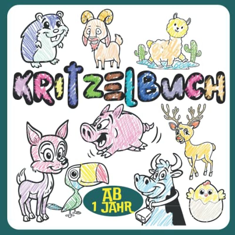 Kritzelbuch ab 1 Jahr: Kritzelbuch und Malbuch für Kinder ab 1 Jahr, kreatives Beschäftigungsbuch für Mädchen und Jungen