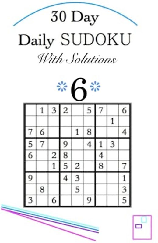 30 Day Daily Sudoku With Solutions 6