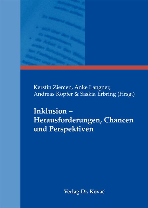 Inklusion - Herausforderungen, Chancen und Perspektiven