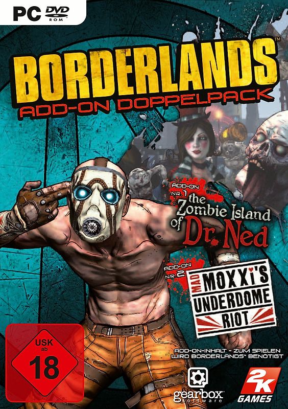 Borderlands: "The Zombie Island of Dr. Ned" und "Mad Moxxi's Underdome Riot" AddOn Doppelpack PC Spiele