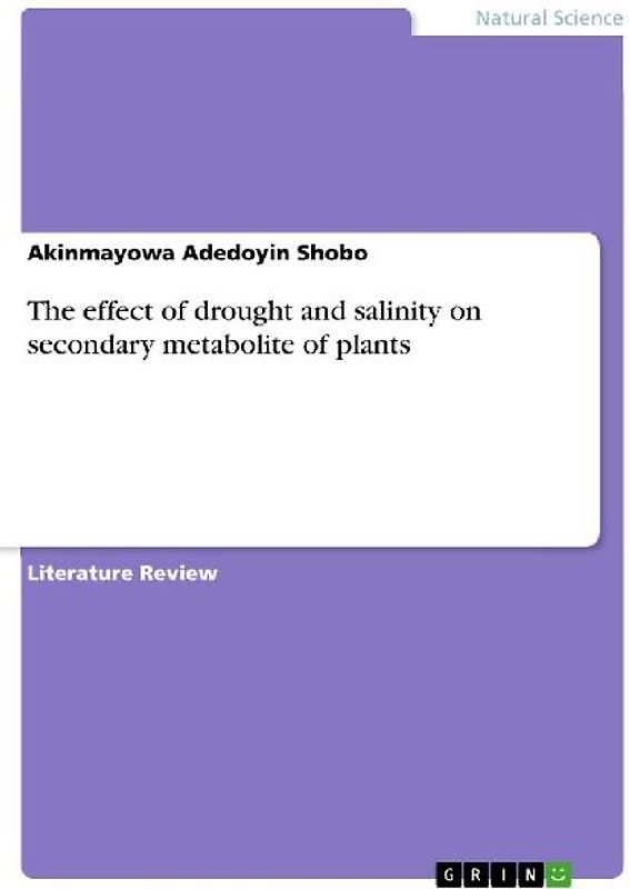The effect of drought and salinity on secondary metabolite of plants