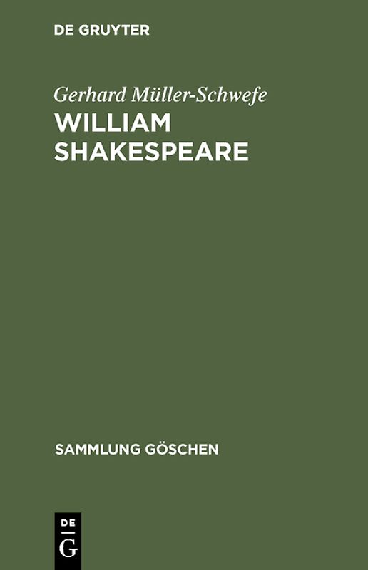 SG2208 MUELLER-SCHWEFE: WILLIAM SHAKESPEARE
