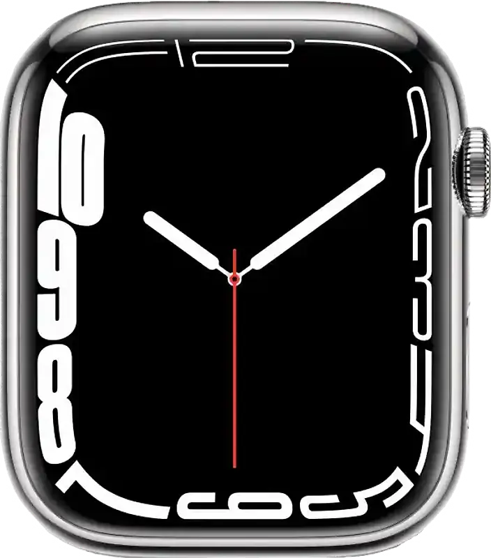 Apple Watch Series 7 45 mm Boîtier acier inoxydable argent [Wi-Fi + Cellulaire]