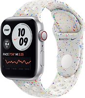 Apple Watch Nike SE 44 mm caja de aluminio plateado con correa deportiva Nike platino puro M/L [Wi-Fi + Cellular]