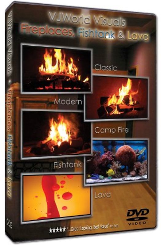 Visuals: Fireplace & Fish Tank & Lava DVD