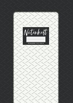 Notenheft: Din A4 Notenblätter Leer Notenzeilen Mit 8 Systemen Notenpapier Blanko Für Kinder & Erwachsene Große Lineatur Musik Schreibheft Leere Notensysteme