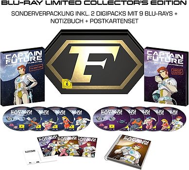 Captain Future - Komplettbox [Limited Collector's Edition, inkl. Notizbuch, 4 Postkarten, 9 Discs] Blu-ray Disc