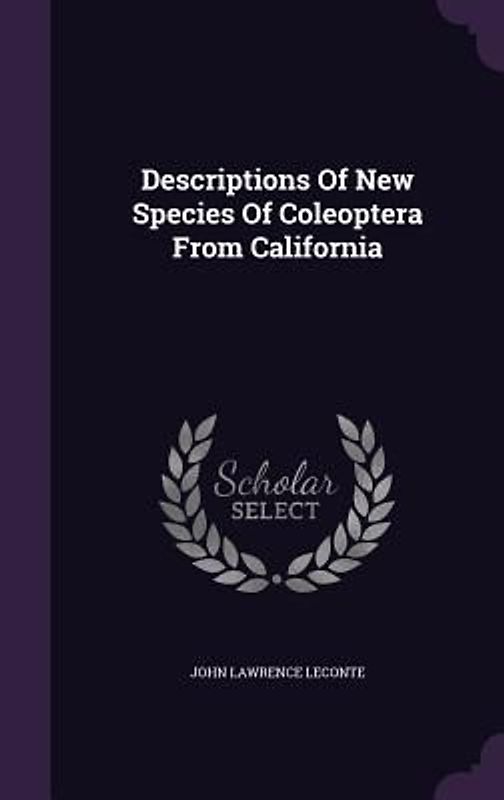 Descriptions of New Species of Coleoptera from California