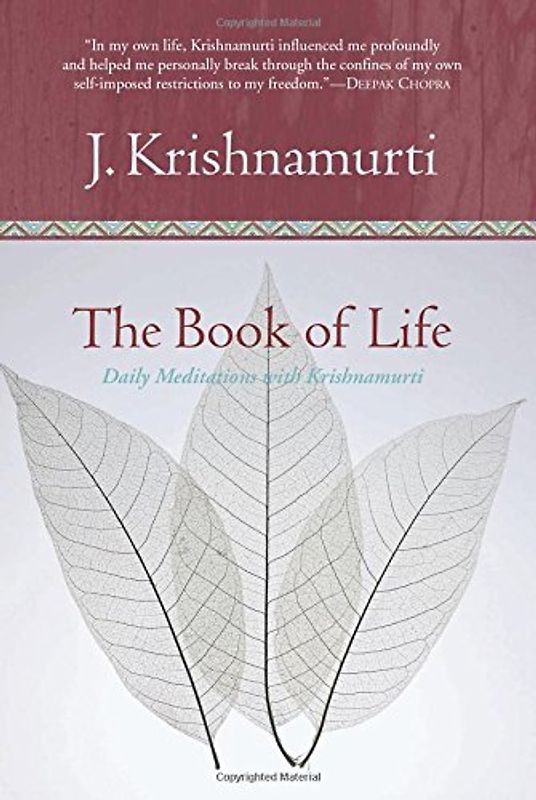 Book of Life, The: Daily Meditations with Krishnamurti - Jiddu Krishnamurti