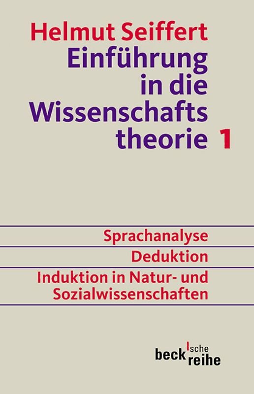 Einführung in die Wissenschaftstheorie Bd. 1: Sprachanalyse, Deduktion, Induktion in Natur- und Sozialwissenschaften