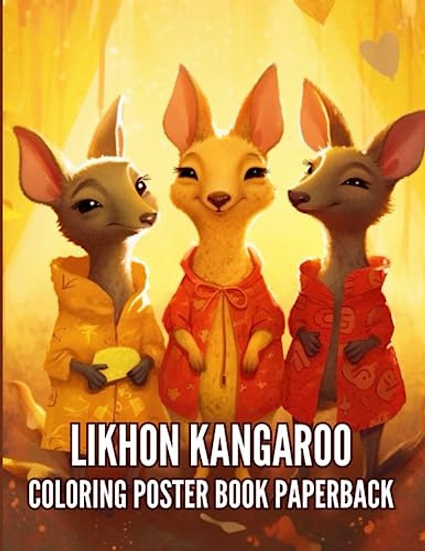 Likhon Kangaroo Coloring Poster Book Paperback