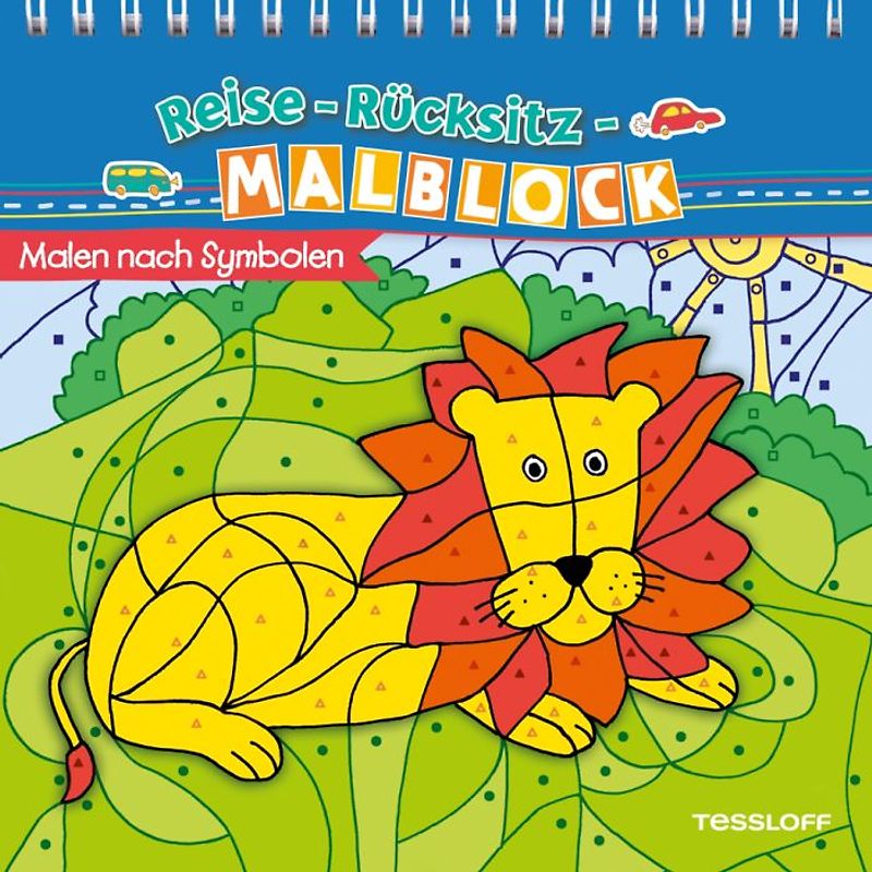 Reise-Rücksitz-Malblock Malen nach Symbolen