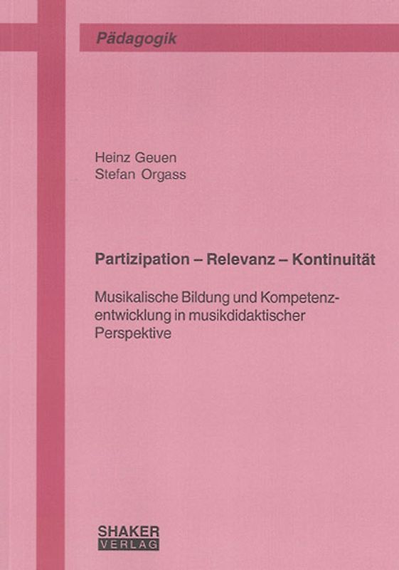 Partizipation – Relevanz – Kontinuität