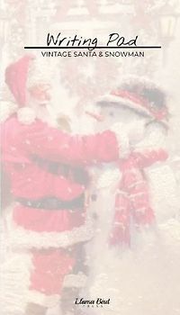 Vintage Santa & Snowman Writing Pad
