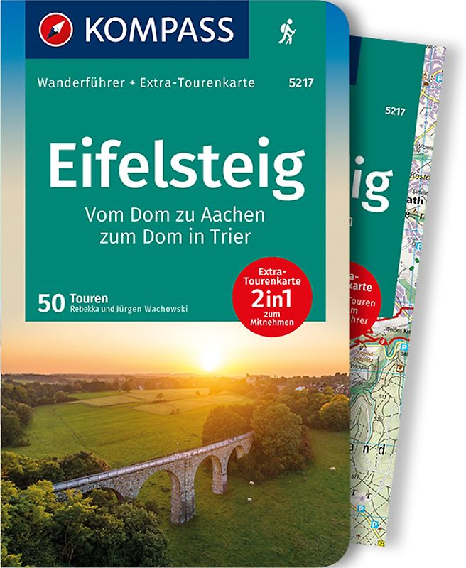 KOMPASS Wanderführer Eifelsteig, 60 Touren