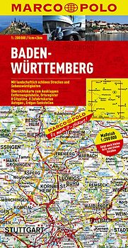 MARCO POLO Karte Deutschland Blatt 11 Baden-Württemberg 1:200 000