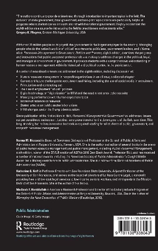 Personnel Management in Government