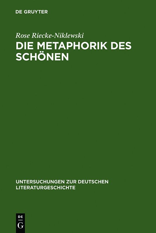 Die Metaphorik des Schönen