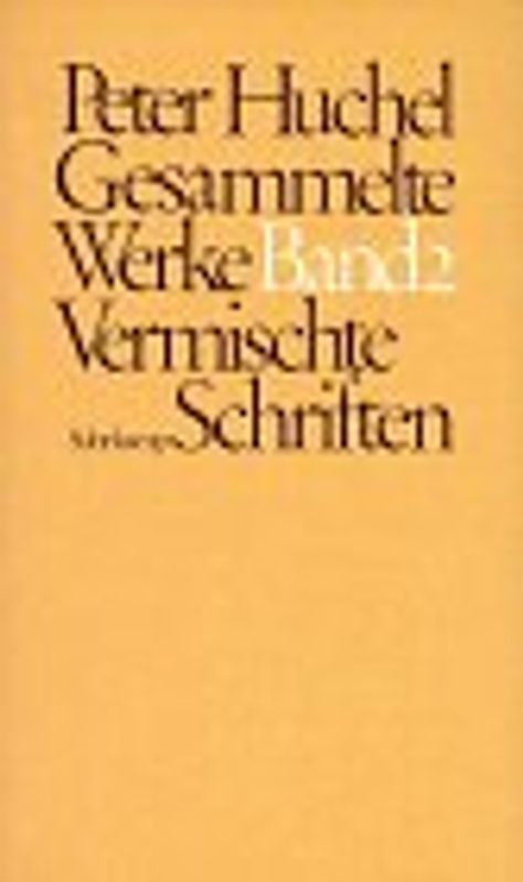 Gesammelte Werke. Vermischte Schriften