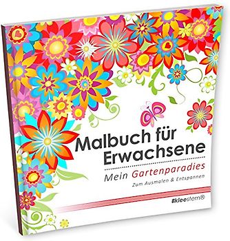 Kleestern Malbuch für Erwachsene Gartenparadies