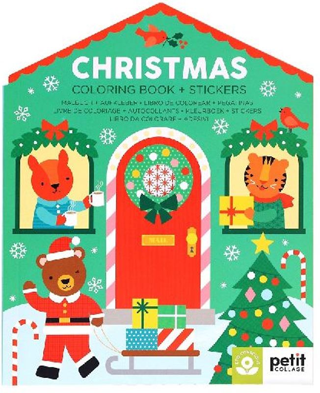 Christmas Coloring Book + Stickers